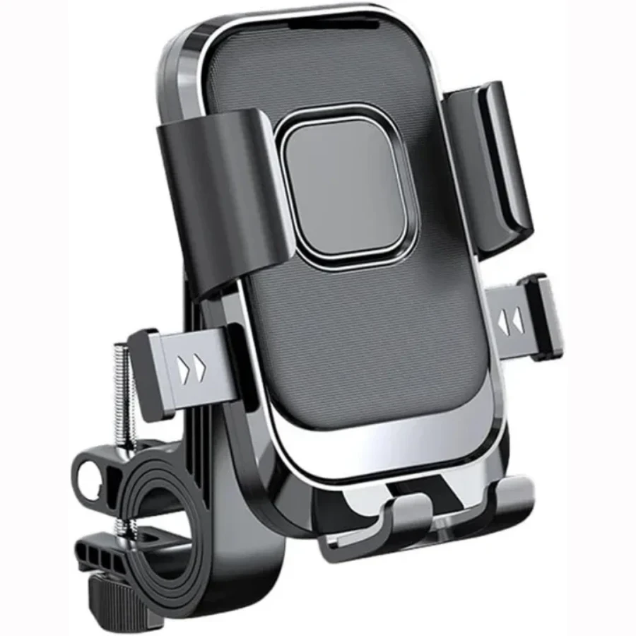 Adjustable Motorcycle & Bicycle Phone Holder | Secure Handlebar Phone Mount with 360° Rotation
