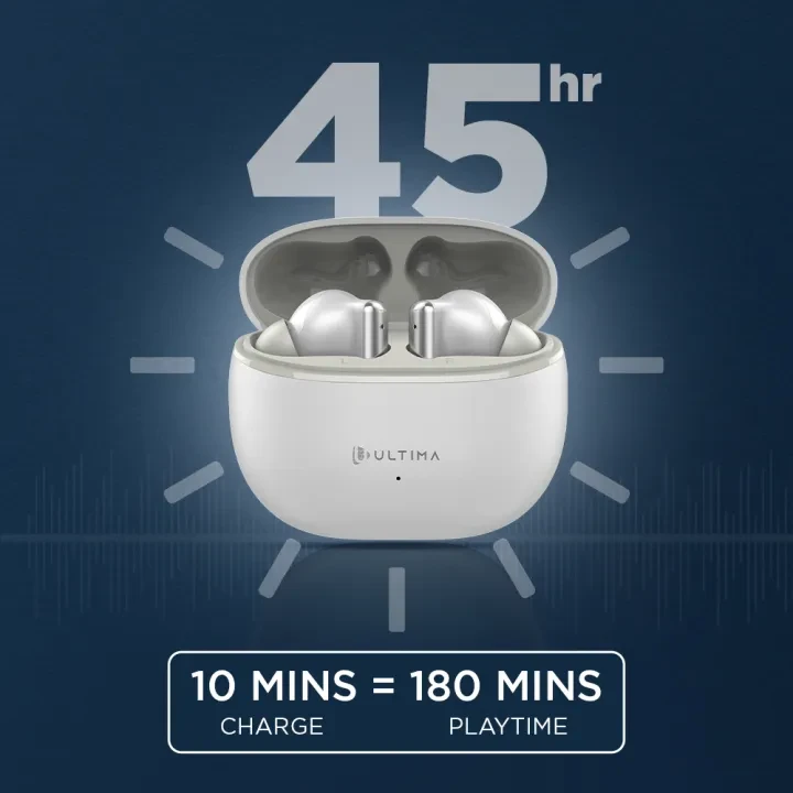 Ultima Boom 141 ANC Earbuds (30 dB)| Ultima Link App Support | 45Hrs Playtime | Game Mode