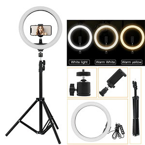 30cm Selfie LED Ring Light With 7 Ft Tripod Stand- 3 Light Modes